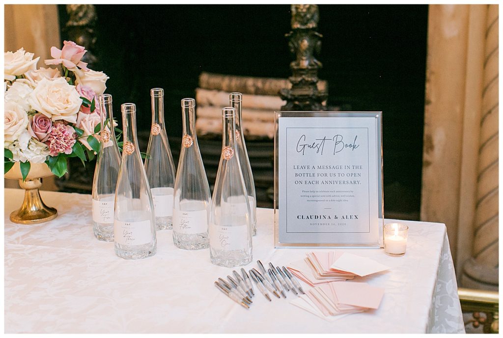 leave a message in a bottle for anniversary guestbook