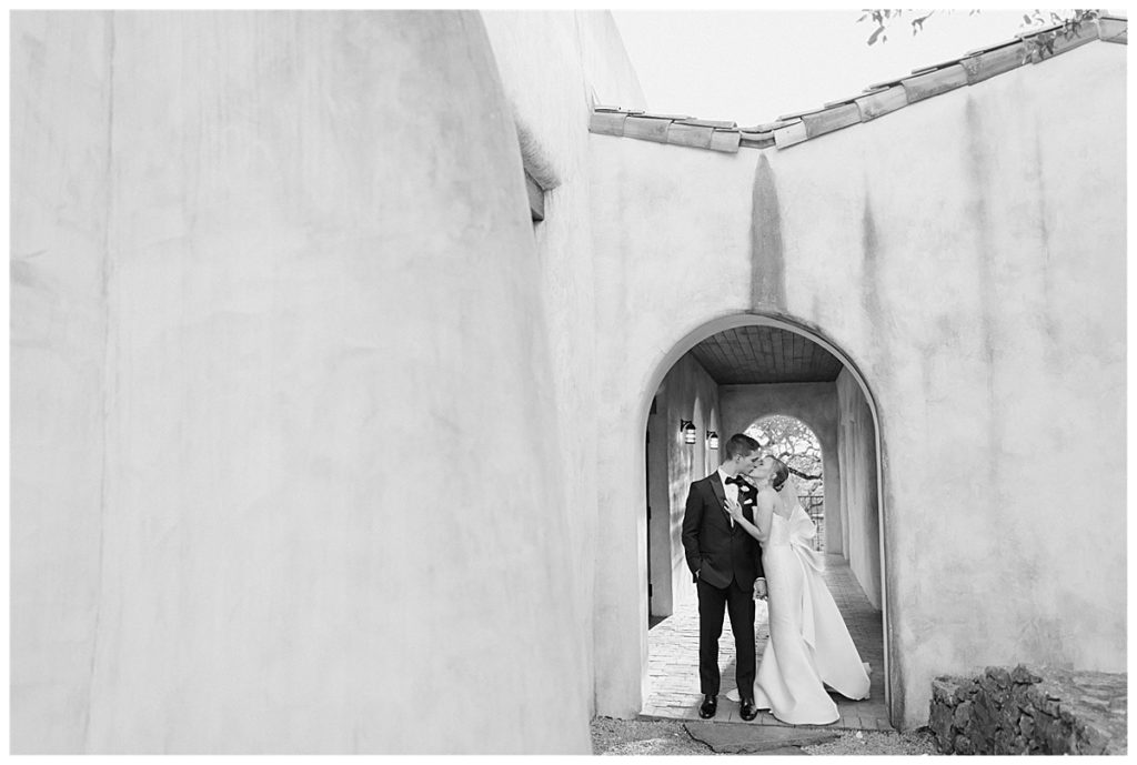 black and white editorial wedding photo